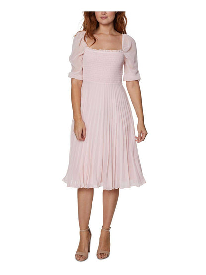 BCBG women pink pleated dress - size 6 - AZRIA