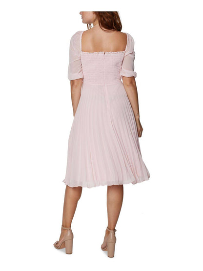 BCBG women pink pleated dress - size 6 - AZRIA