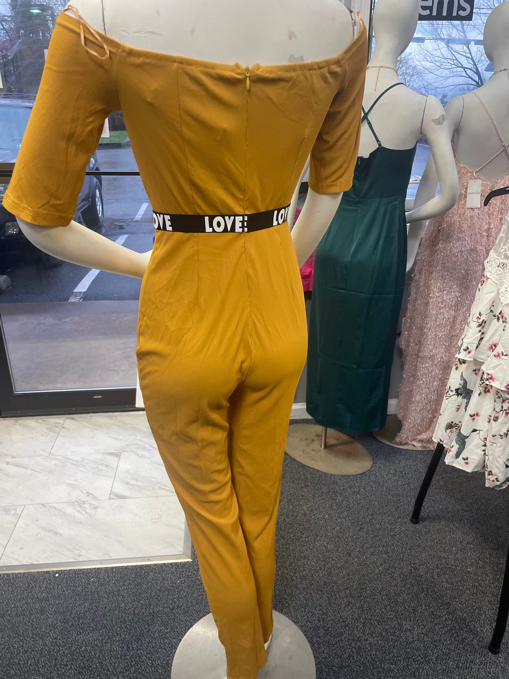 Women's yellow jumpsuit – AZRIA LLC