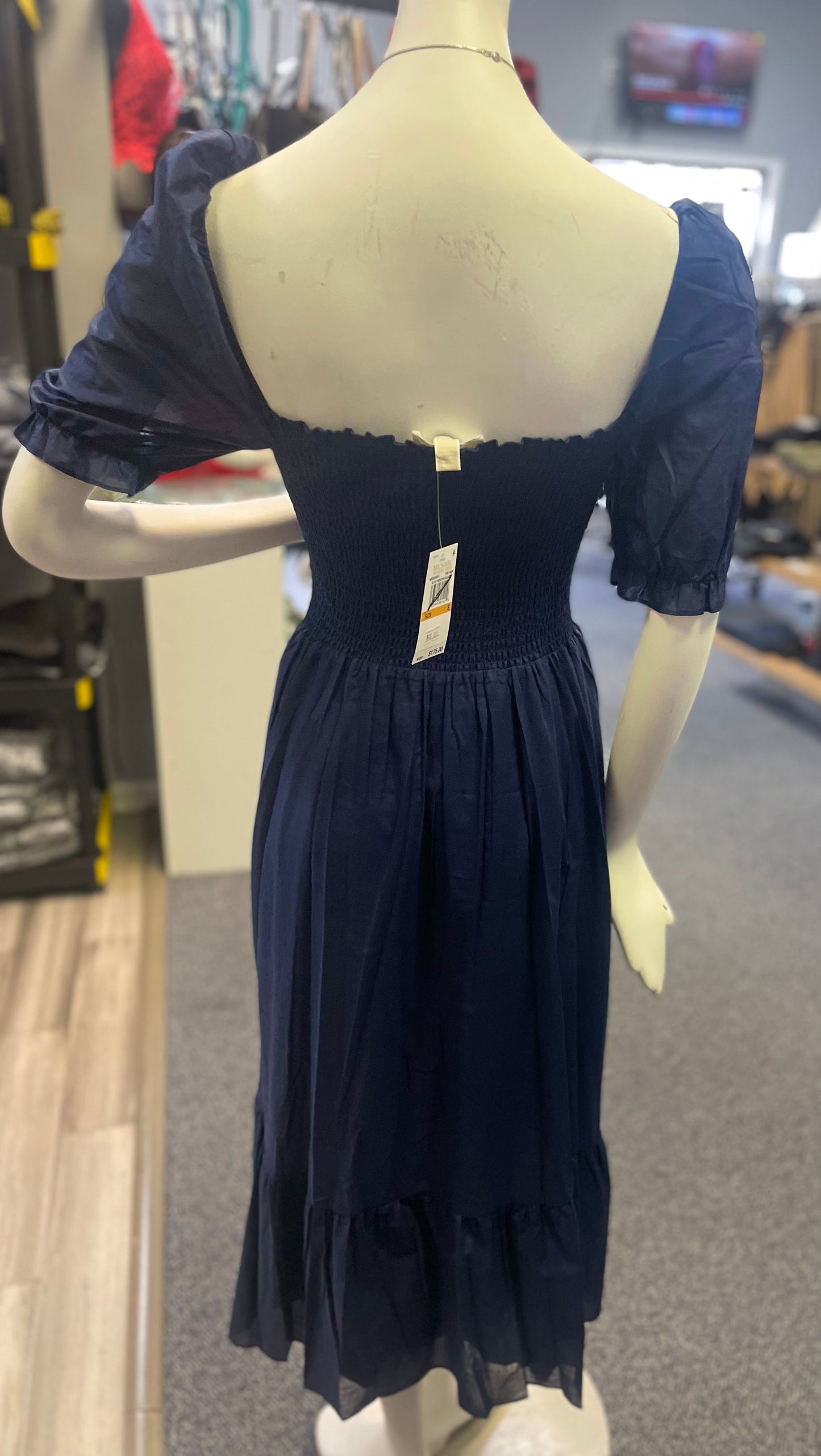 Women Michael Kors navy blue maxi dress