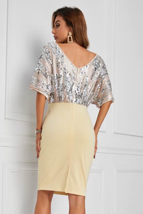 New Women’s batwing top sequins dress - AZRIA